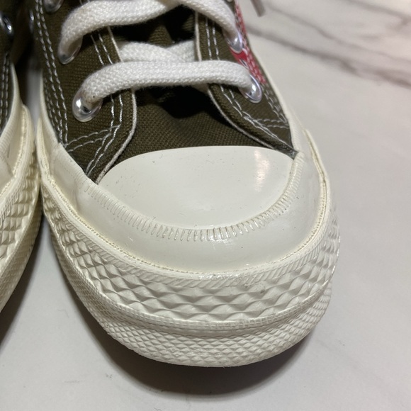 CONVERSE X COMME DES GARCONS PLAY CTAS 70 High Multi Heart  162973C Size Wo’s 5 - Picture 9 of 17